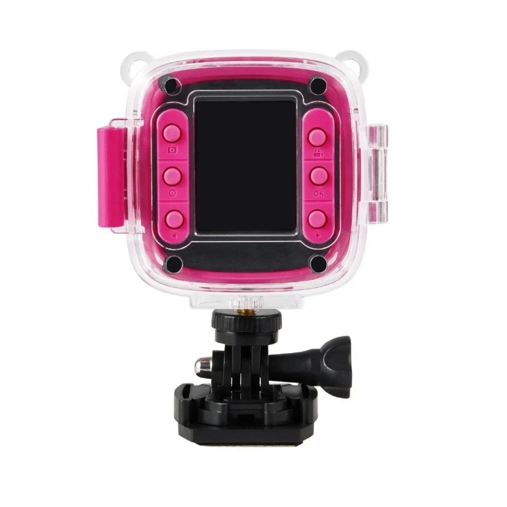 NEW Kids Tech Ultimate‎ Kids Action Camera Photos Videos Waterproof Case Pink